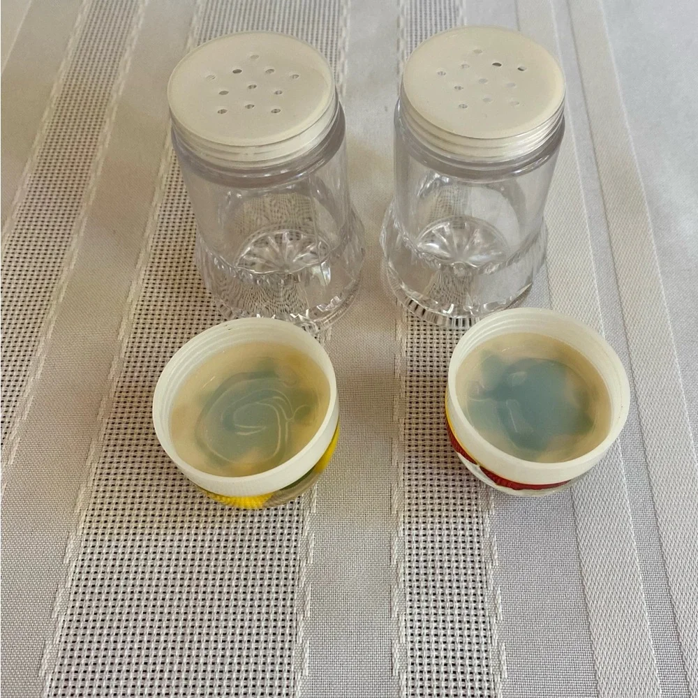 Vintage Acrylic Condiment Set Lucite - Picture 8 of 16
